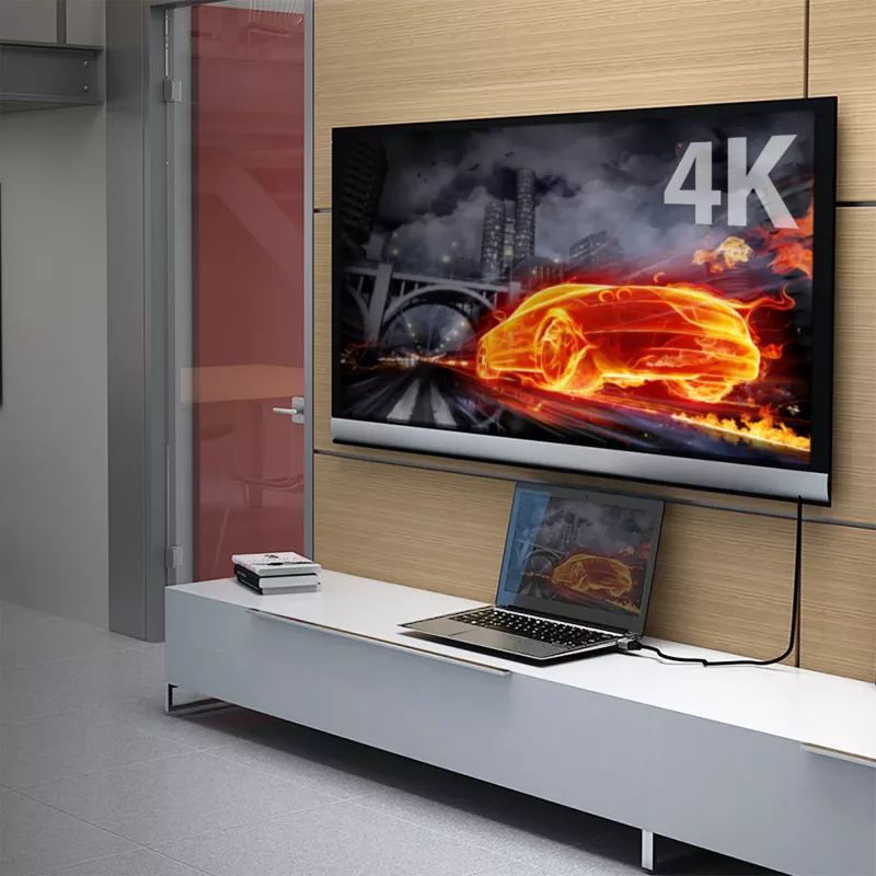 j5create JDC52 Ultra HD 4K HDMI™ kaabel, must ja hall, 2 m