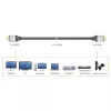 j5create JDC52 Ultra HD 4K HDMI™ kaabel, must ja hall, 2 m