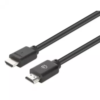 Manhattan HDMI 4K@60Hz kaabel Ethernetiga, 1m, sobib KÕIGI 4K ja 1080p/HD kasutusteks – uuendage kohe või hoidke valmis, kui vaja, isane-isane, must, Ultra HD 4k x 2k, eluaegne garantii, Premium High Speed, võrdväärne HDMM1MP-ga