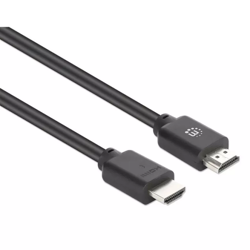 Manhattan HDMI 4K@60Hz kaabel Ethernetiga, 1m, sobib KÕIGI 4K ja 1080p/HD kasutusteks – uuendage kohe või hoidke valmis, kui vaja, isane-isane, must, Ultra HD 4k x 2k, eluaegne garantii, Premium High Speed, võrdväärne HDMM1MP-ga