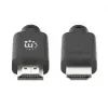 Manhattan HDMI 4K@60Hz kaabel Ethernetiga, 7,5 m, sobib KÕIGIKS 4K ja 1080p/HD kasutusteks – uuendamisel nüüd või valmisolekuks, kui vajate, isane-isanele, must, Ultra HD 4k x 2k, eluaegne garantii, Premium High Speed