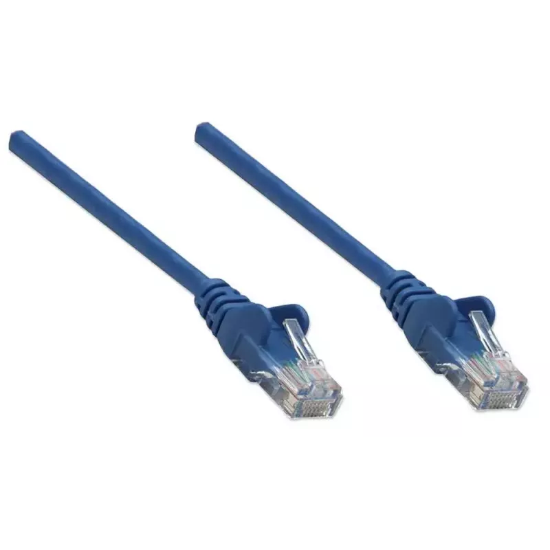 Intellinet võrgukaabel, Cat5e, 3m, sinine, CCA, U/UTP, PVC, RJ45, kullatud kontaktid, haakumisvaba, kaitsetutiga, eluaegne garantii