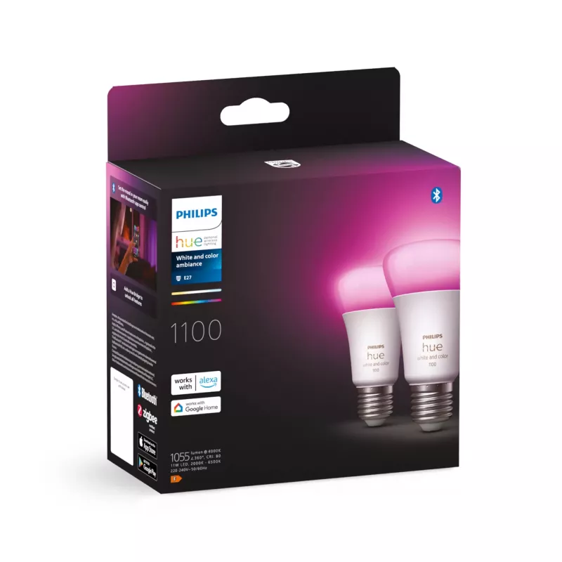 Philips Hue Valge and colour ambience A60 – E27 nutipirn – 1100 (2-pakk)