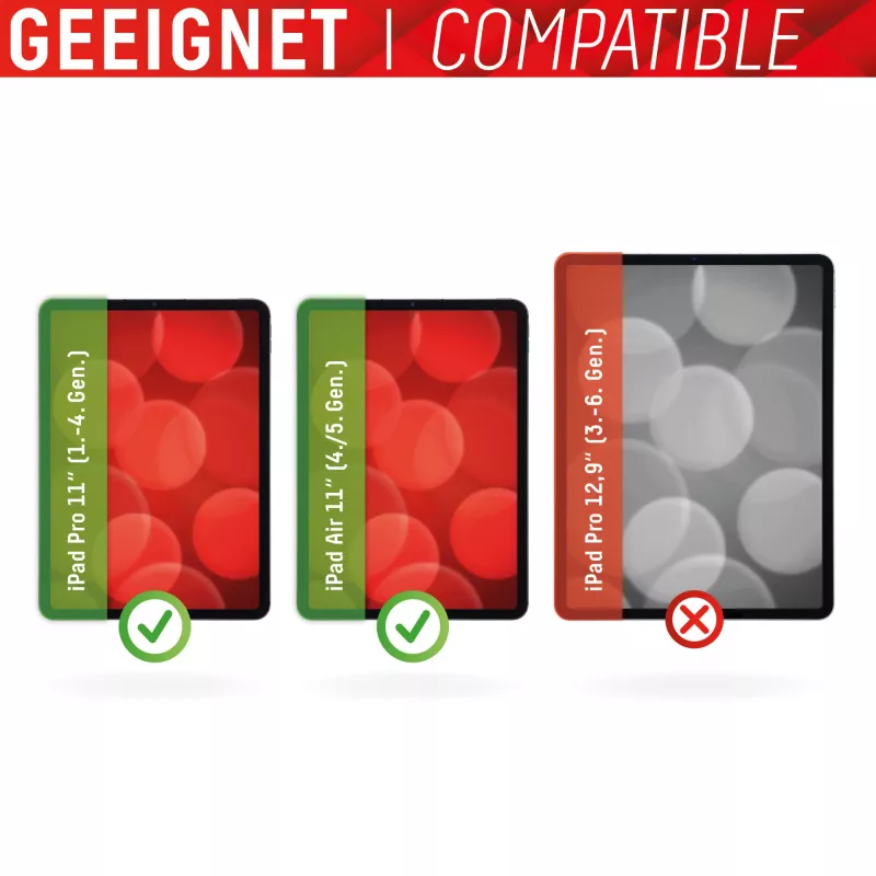 Displex Tablet Glass (9H) Apple iPad Pro 11'' (1./2./3./4. põlvkond)/Air (4./5. põlvkond) jaoks, Eco paigaldusraam, purunematu, üliõhuke, nähtamatu