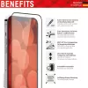 Displex Premium ekraanikaitse (täiskattega, 10H) Apple iPhone 13/13 Pro/14/16e/17e jaoks, Eco paigaldusraam, täiskate