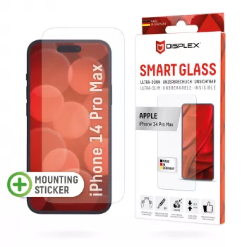 Displex Smart Glass (9H) Apple iPhone 14 Pro Max jaoks, paigalduskleebis, purunematu, üliõhuke, nähtamatu