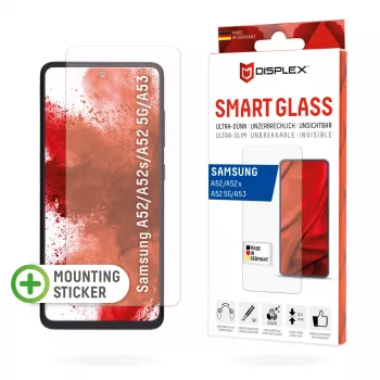 Displex Smart Glass (9H) Samsung Galaxy A52/A52(s) 5G/A53 5G jaoks, paigalduskleebis, purunematu, üliõhuke, nähtamatu