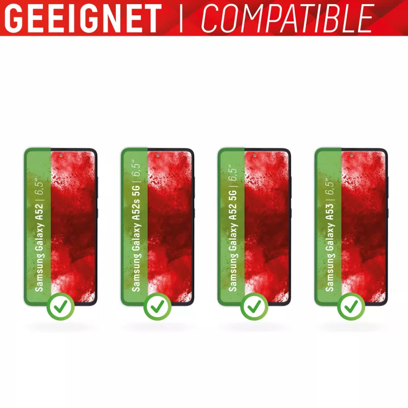 Displex Smart Glass (9H) Samsung Galaxy A52/A52(s) 5G/A53 5G jaoks, paigalduskleebis, purunematu, üliõhuke, nähtamatu