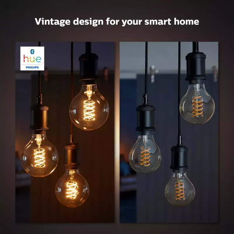 Nutipirn Philips ST64 Edison E27 Bluetooth/Zigbee, 7 W, läbipaistev, 60×135 mm