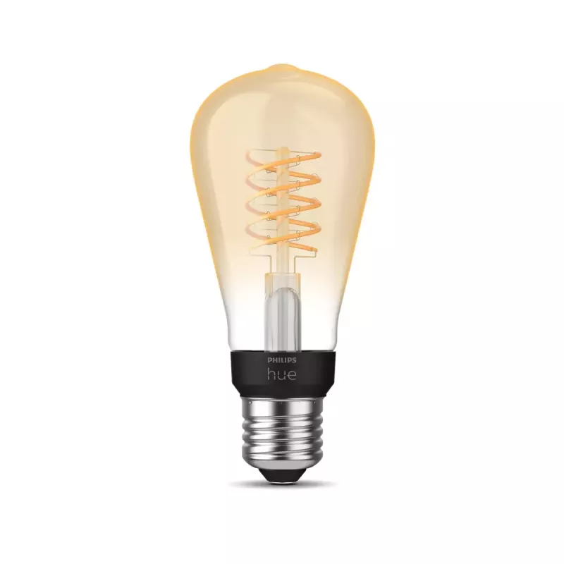 Nutipirn Philips ST64 Edison E27 Bluetooth/Zigbee, 7 W, läbipaistev, 60×135 mm