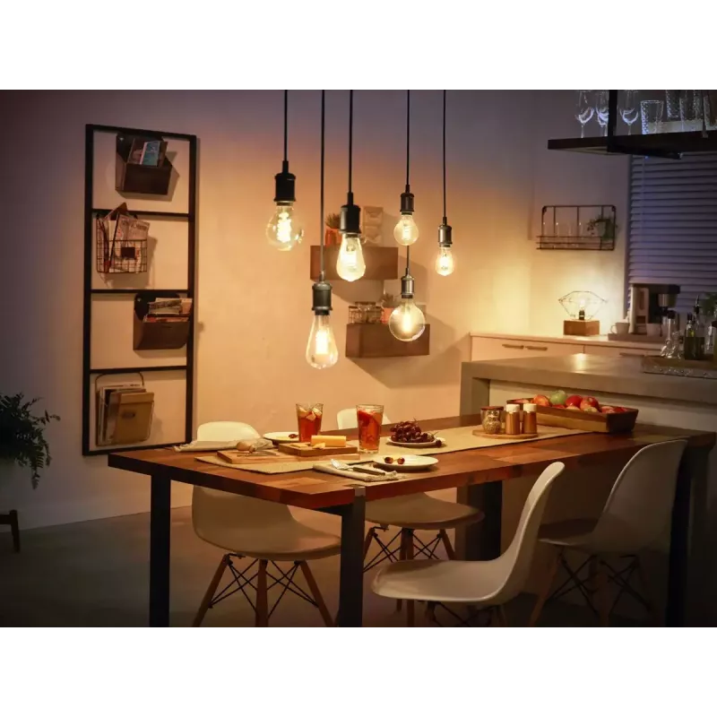 Nutipirn Philips ST64 Edison E27 Bluetooth/Zigbee, 7 W, läbipaistev, 60×135 mm