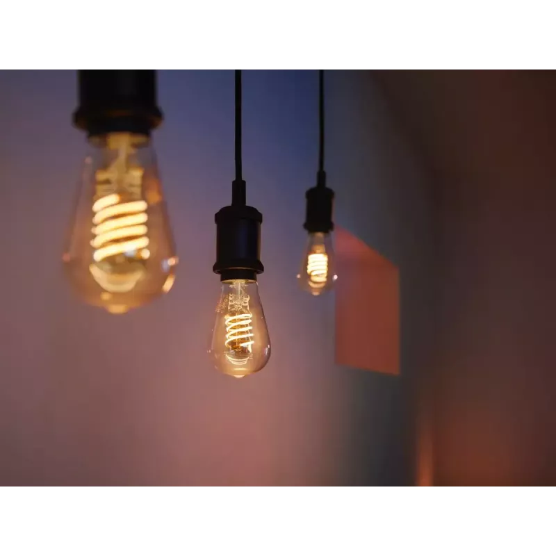 Nutipirn Philips ST64 Edison E27 Bluetooth/Zigbee, 7 W, läbipaistev, 60×135 mm