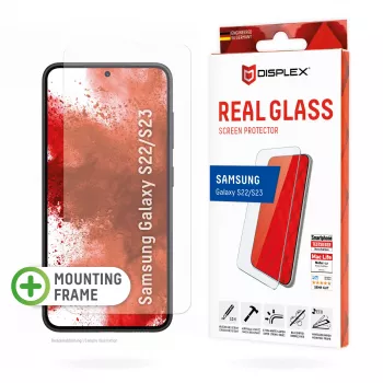 Displex ekraanikaitseklaas (10H) Samsung Galaxy S22/S23 jaoks, Eco paigaldusraam, kriimustuskindel