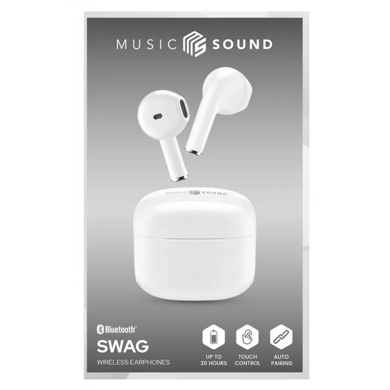 Music Sound Swag SWAG – kapslikujulised Bluetooth-kõrvaklapid, saadaval paljudes erksates, ülitrendikates värvides.