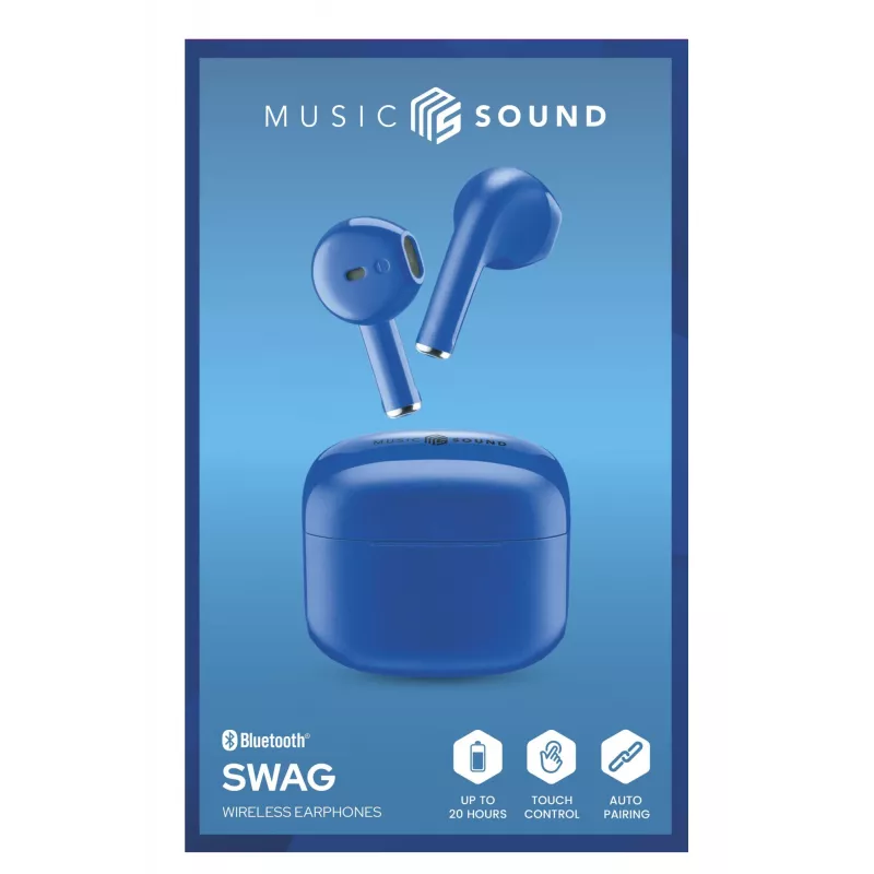 Music Sound Swag SWAG on kapslikujulised Bluetooth-kõrvaklapid, saadaval paljudes erksates, ülimoodsates värvides.