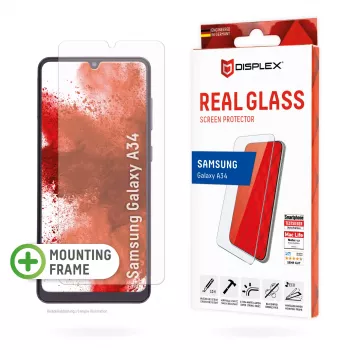 Displex ekraanikaitse (10H) Samsung Galaxy A34 jaoks, Eco kinnitusraam, kriimustuskindel