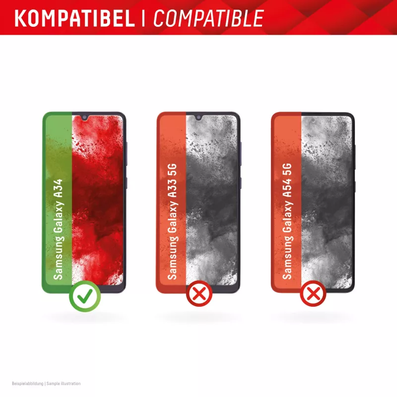 Displex ekraanikaitse (10H) Samsung Galaxy A34 jaoks, Eco kinnitusraam, kriimustuskindel