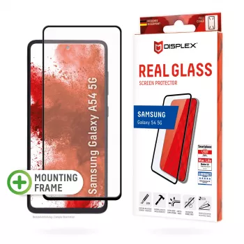 Displex Full Cover ekraanikaitse (10H) Samsung Galaxy A54 5G-le, Eco paigaldusraam, täiskattega
