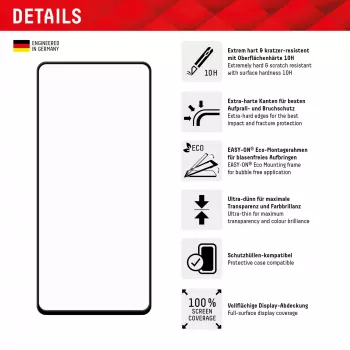 Displex Full Cover ekraanikaitse (10H) Samsung Galaxy A54 5G-le, Eco paigaldusraam, täiskattega