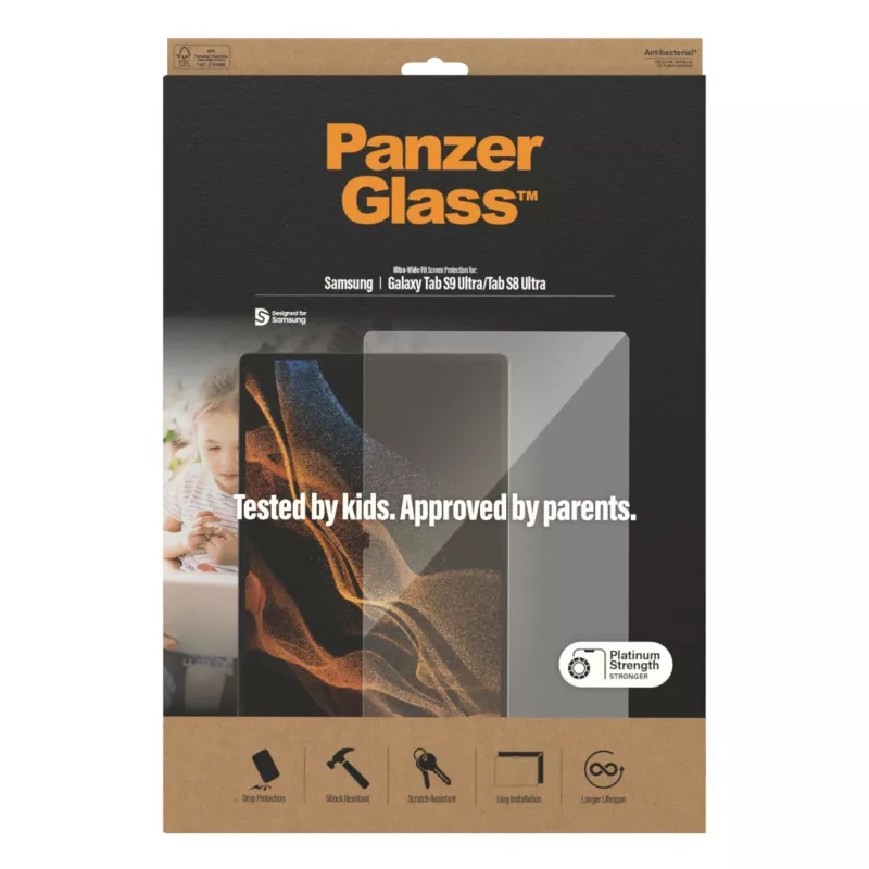 PanzerGlass ® ekraanikaitse Samsung Galaxy Tab S8 Ultra | S9 Ultra | Ülilai sobivus