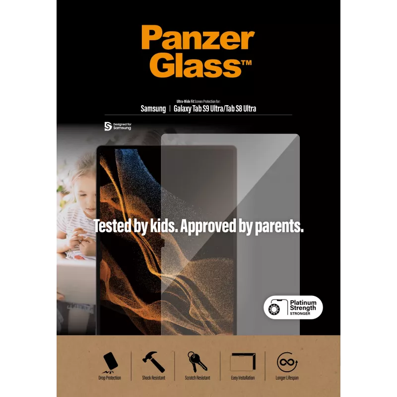 PanzerGlass ® ekraanikaitse Samsung Galaxy Tab S8 Ultra | S9 Ultra | Ülilai sobivus