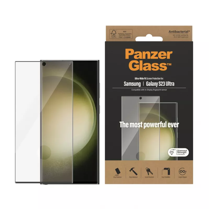 PanzerGlass® ekraanikaitse Samsung Galaxy S23 Ultra jaoks | Ultra-Wide Fit