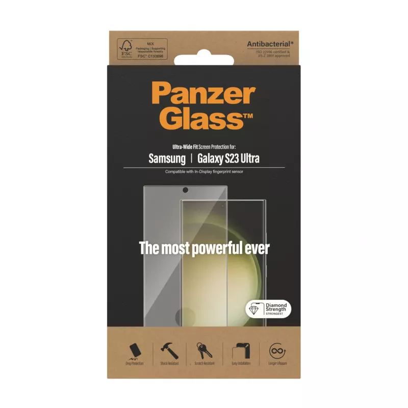 PanzerGlass® ekraanikaitse Samsung Galaxy S23 Ultra jaoks | Ultra-Wide Fit