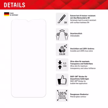 Displex Smart Glass (9H) Samsung Galaxy A34 5G jaoks, paigalduskleebised, purunematu, üliõhuke, nähtamatu