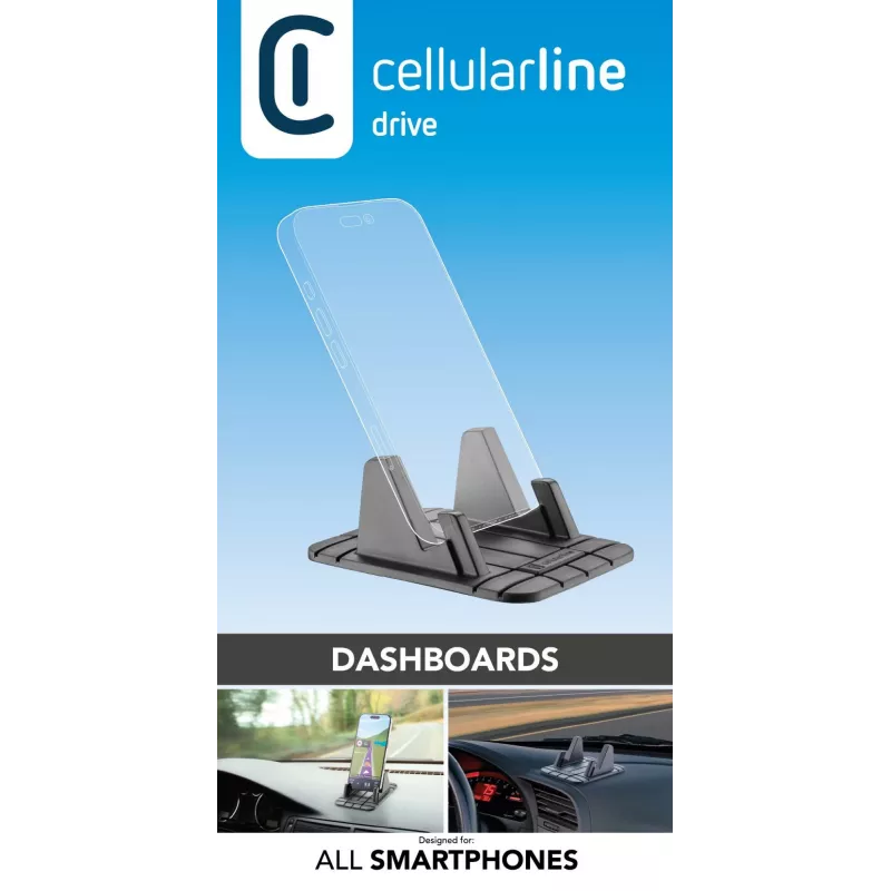 Cellularline Dash Pad Pro - Universaalne auto armatuurlaua nutitelefonihoidja