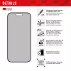 Displex Privaatsuskaitseklaas (10H) Apple iPhone 15/15 Pro jaoks, EASY-ON® Eco paigaldusraam, privaatsusfilter