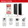 Displex Privaatsuskaitseklaas (10H) Apple iPhone 15/15 Pro jaoks, EASY-ON® Eco paigaldusraam, privaatsusfilter