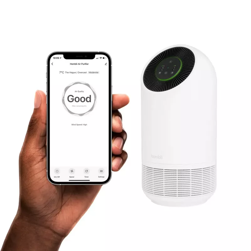 Õhupuhasti Hombli Smart Air Purifier, Avanca International BV, müratase 30 dB, saadaval valge ja mustana