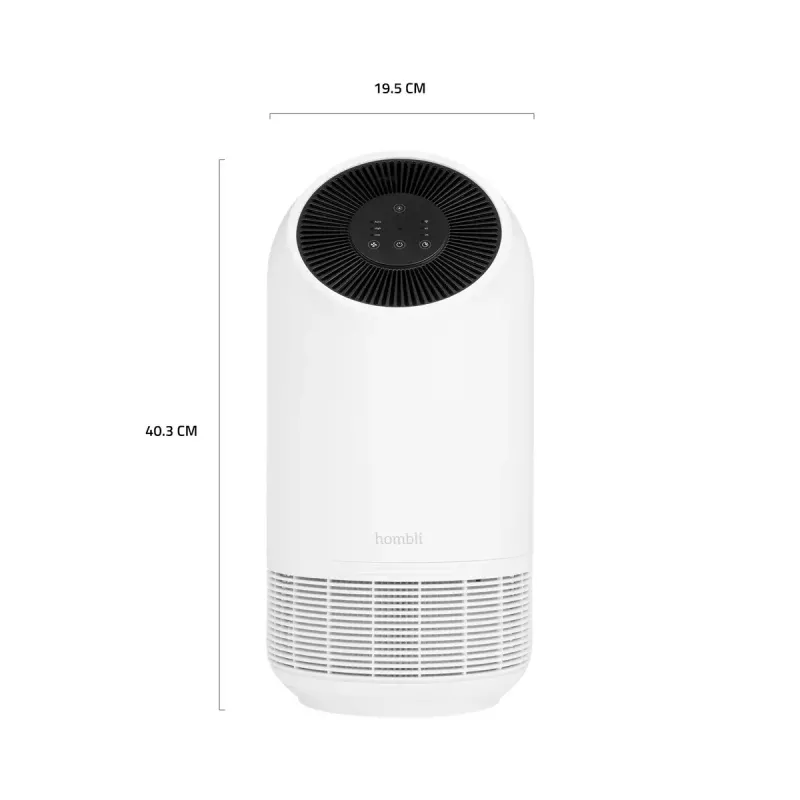 Õhupuhasti Hombli Smart Air Purifier, Avanca International BV, müratase 30 dB, saadaval valge ja mustana