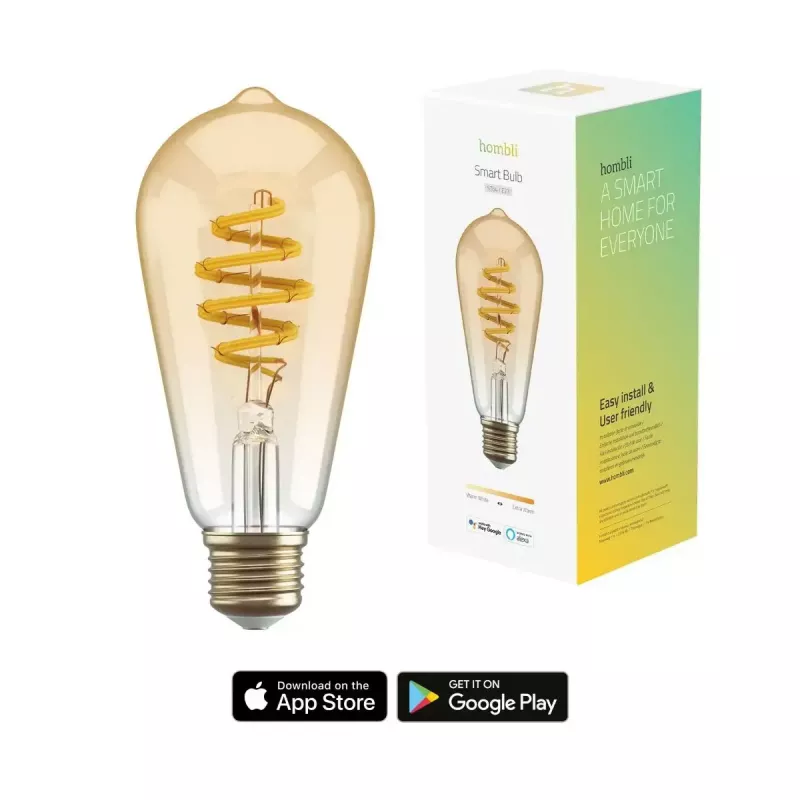 Nutipirn Hombli HBEB-0212 Wi‑Fi 5,5 W, kuldne, energiaklass A–G, Ø61×142 mm