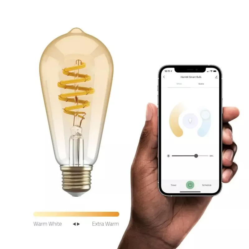 Nutipirn Hombli HBEB-0212 Wi‑Fi 5,5 W, kuldne, energiaklass A–G, Ø61×142 mm