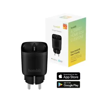 Nutipistik Avanca International BV Hombli Smart Socket EU Must — Wi‑Fi, 220–250V, 3,68kW, siseruumidesse, plastik