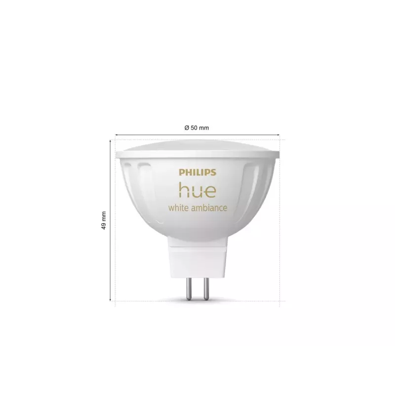Nutikas valgustuspunkt Philips Hue Valge ambience MR16, GU53, 5,1 W, Bluetooth/Zigbee