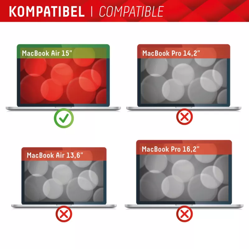 Displex PRIVACY SAFE magnetiline 2-suunaline privaatsusfilter MacBook Air 15 tolli Matt 5H