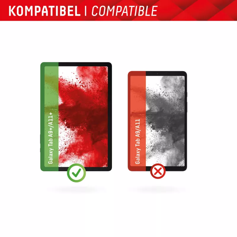 Displex Tablet Glass (9H) Samsung Galaxy Tab A11+/A9+ jaoks, Eco paigaldusraam, purunematu
