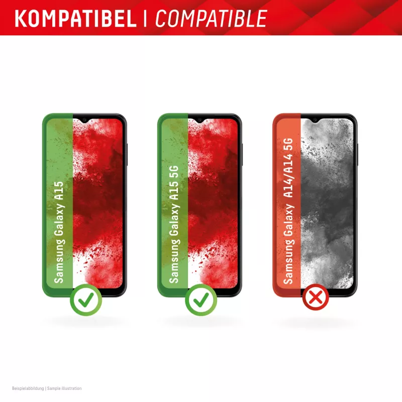 Displex ekraanikaitse (10H) Samsung A15/A15 5G jaoks, Eco paigaldusraam, kriimustuskindel