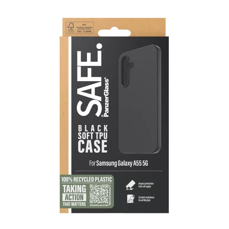 PanzerGlass SAFE. by ® TPU-ümbris Samsung Galaxy A55 5G | Must