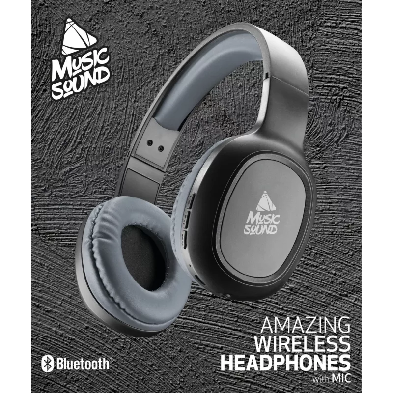 Music Sound Basic Bluetooth kõrvaklapid koos kaugjuhtimispuldi ja mikrofoniga