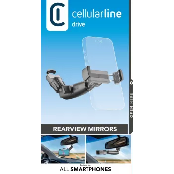 Autotelefoni hoidik Cellularline Spin Mirror Must passiivhoidik