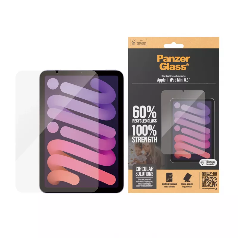 PanzerGlass® ekraanikaitse iPad Mini 8,3'' (2021, 2024) | Ultra-Wide Fit