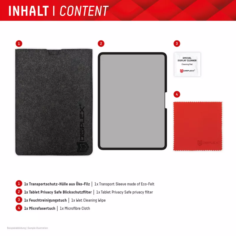 Displex TABLET PRIVACY SAFE eemaldatav kahesuunaline privaatsusfilter iPad Pro 11'' (2025/2024) jaoks