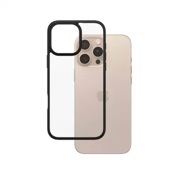 PanzerGlass ® HardCase läbipaistev musta raamiga iPhone 16 Pro Max