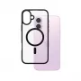 PanzerGlass ® HardCase läbipaistev musta MagSafe’i ja raamiga iPhone 16 Plus