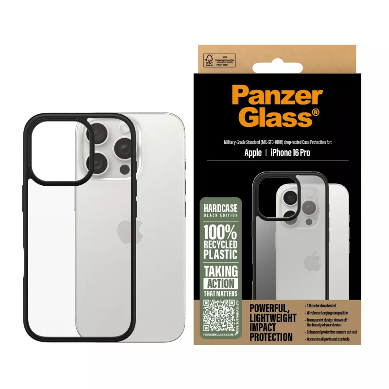 Ümbris PanzerGlass HardCase läbipaistev valge MagSafe'iga iPhone 16 Plus
