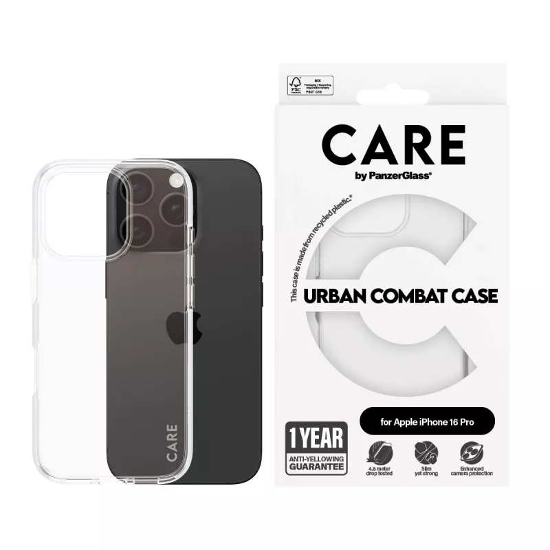 Cover PanzerGlass CARE by Flagship Case läbipaistev Urban Combat iPhone '24 6.3 inch Pro