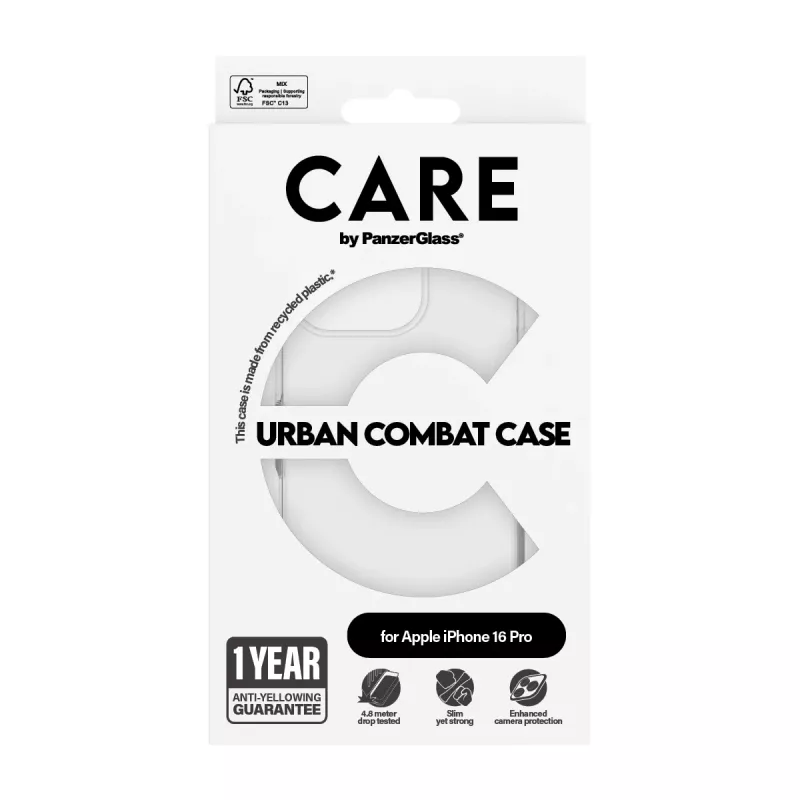 Cover PanzerGlass CARE by Flagship Case läbipaistev Urban Combat iPhone '24 6.3 inch Pro